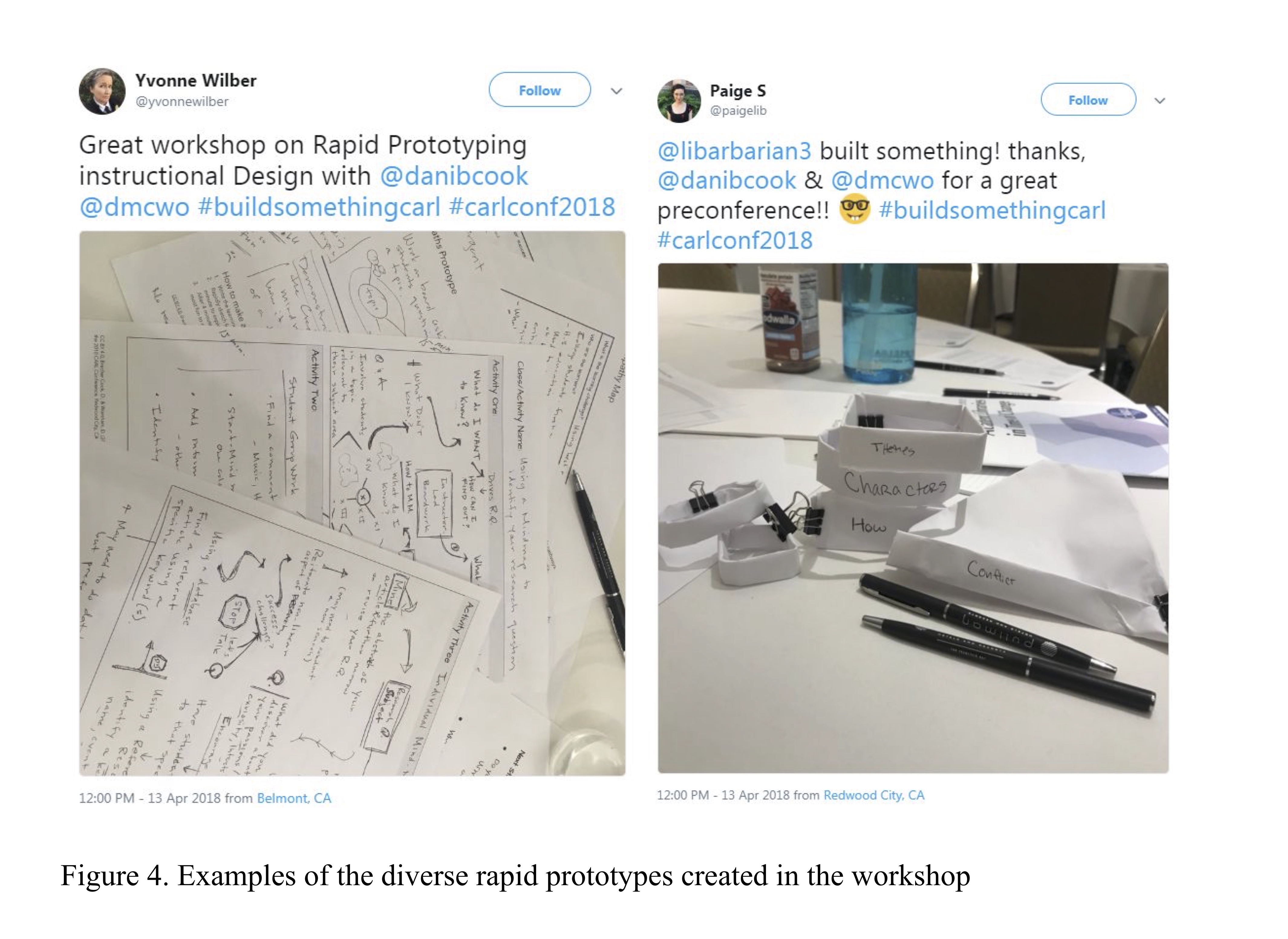 Figure 4: Examples of participant rapid-prototyping.