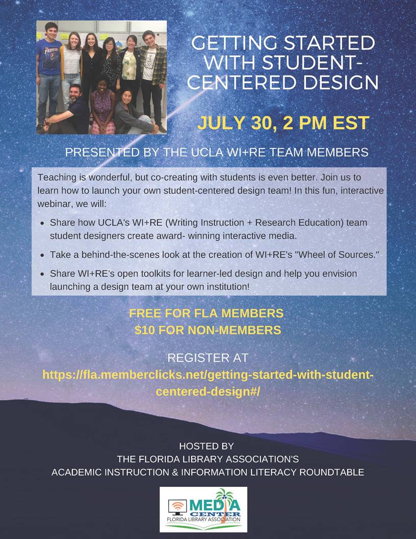 the WIRE team on the FLA webinar flyer.