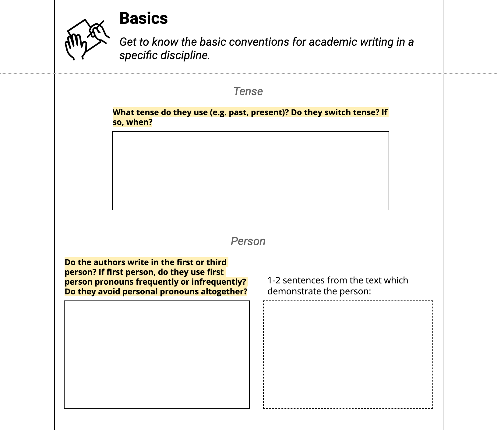 Screenshot of Writing for Your Discipline style guide.