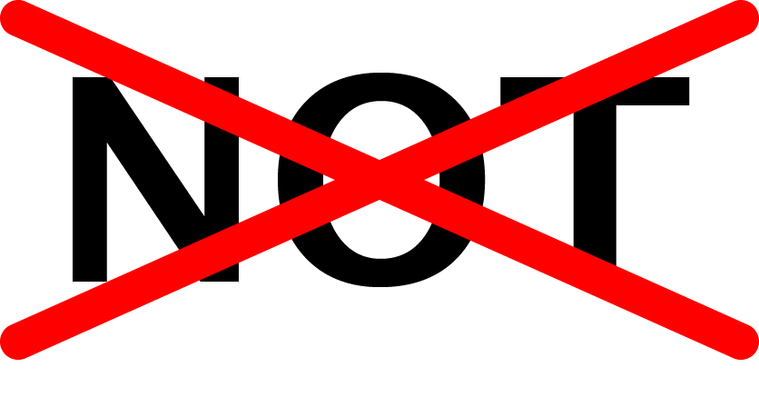 word not crossed out in red